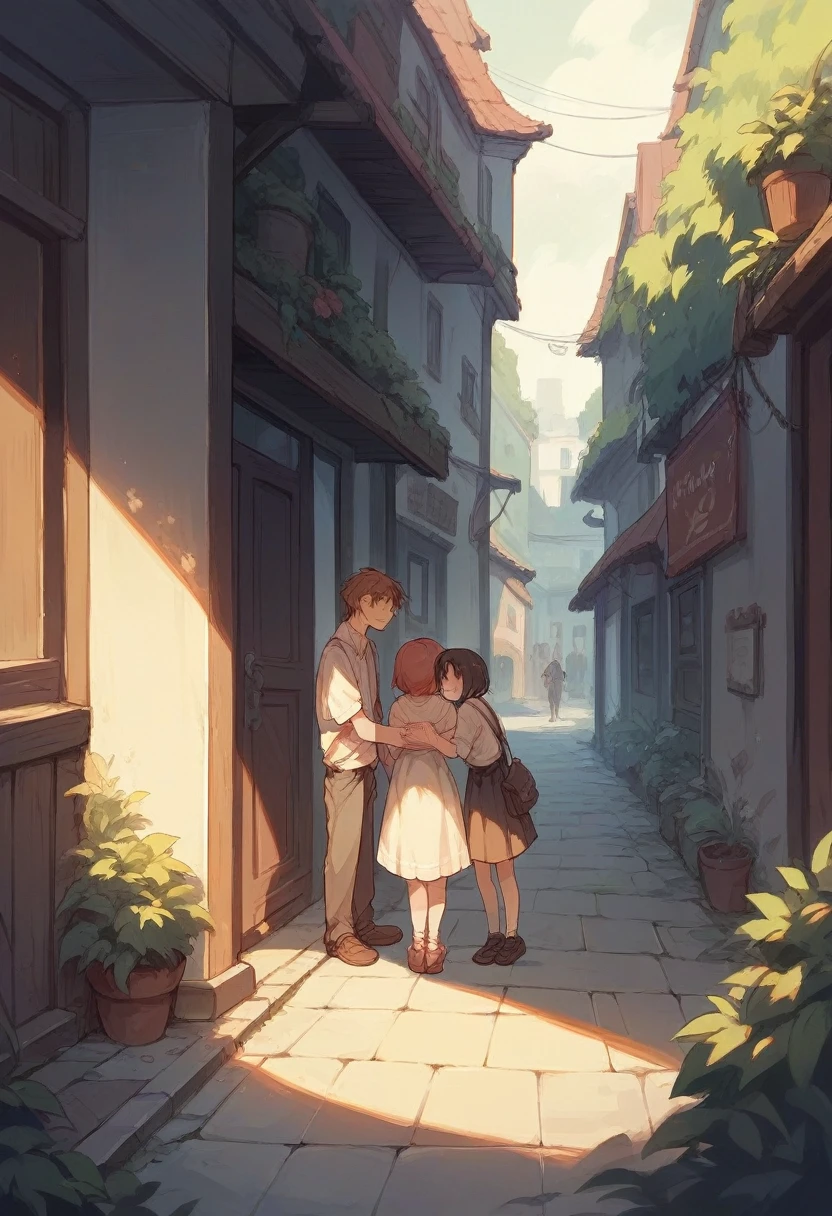Image of a couple going for a walk with their children