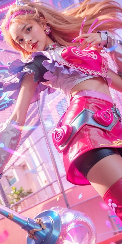 a close up of a 4 girls  ,pink hair , big booobs ,  shadowbringers cinematic, 4 k detail fantasy, a beautiful fantasy empress, game cg, xianxia fantasy, xianxia hero, 2. 5 d cgi anime fantasy artwork, cinematic goddess close shot, ruan jia and artgerm, wow 4 k detail fantasy, hyperdetailed fantasy character