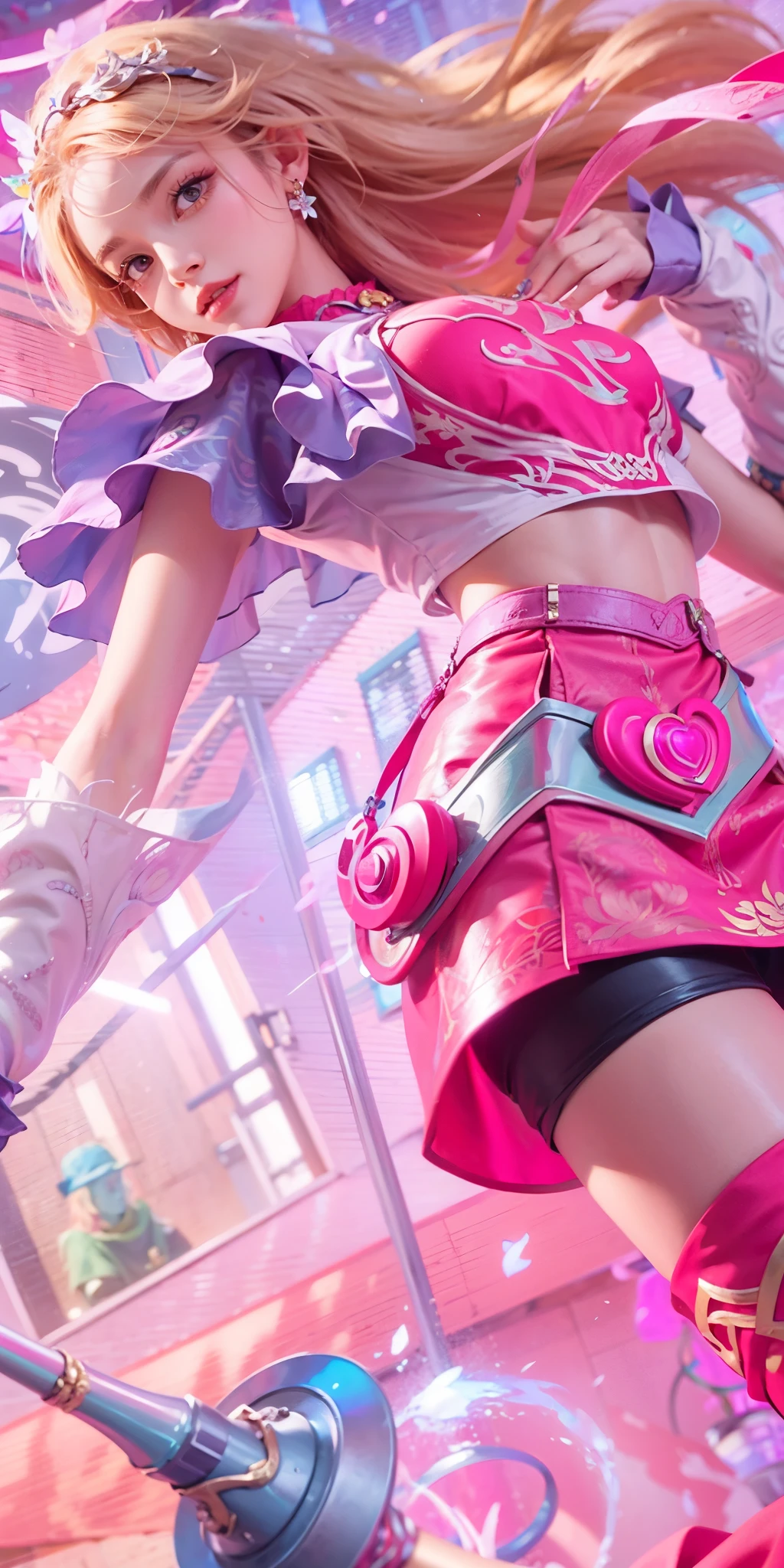 a close up of a 4 girls ,pink hair , big booobs , shadowbringers cinematic, 4 k detail fantasy, a beautiful fantasy empress, game cg, xianxia fantasy, xianxia hero, 2. 5 d cgi anime fantasy artwork, cinematic goddess close shot, ruan jia and artgerm, wow 4 k detail fantasy, hyperdetailed fantasy character