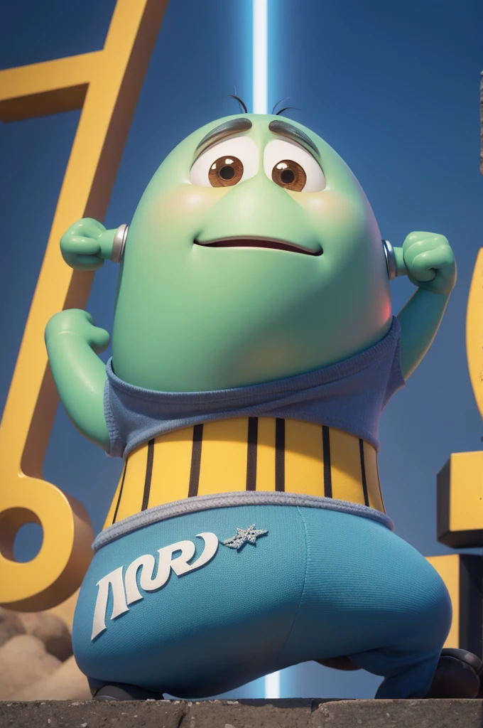 Pixar's Inside Out character with brown hair brown eyes green clothing straight hair
