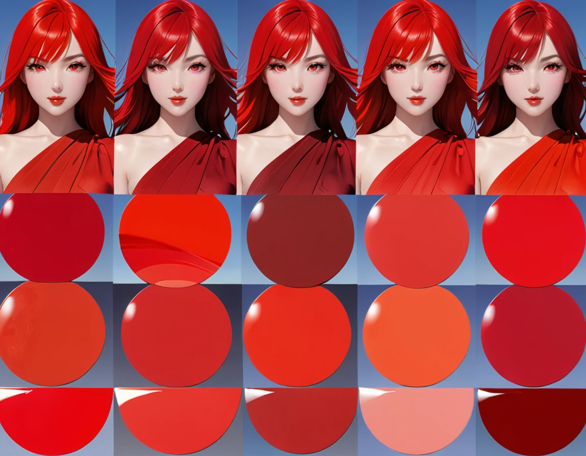 Scarlet、red、red、Thinking Color、vermilion、Toki color、madder red、Rouge