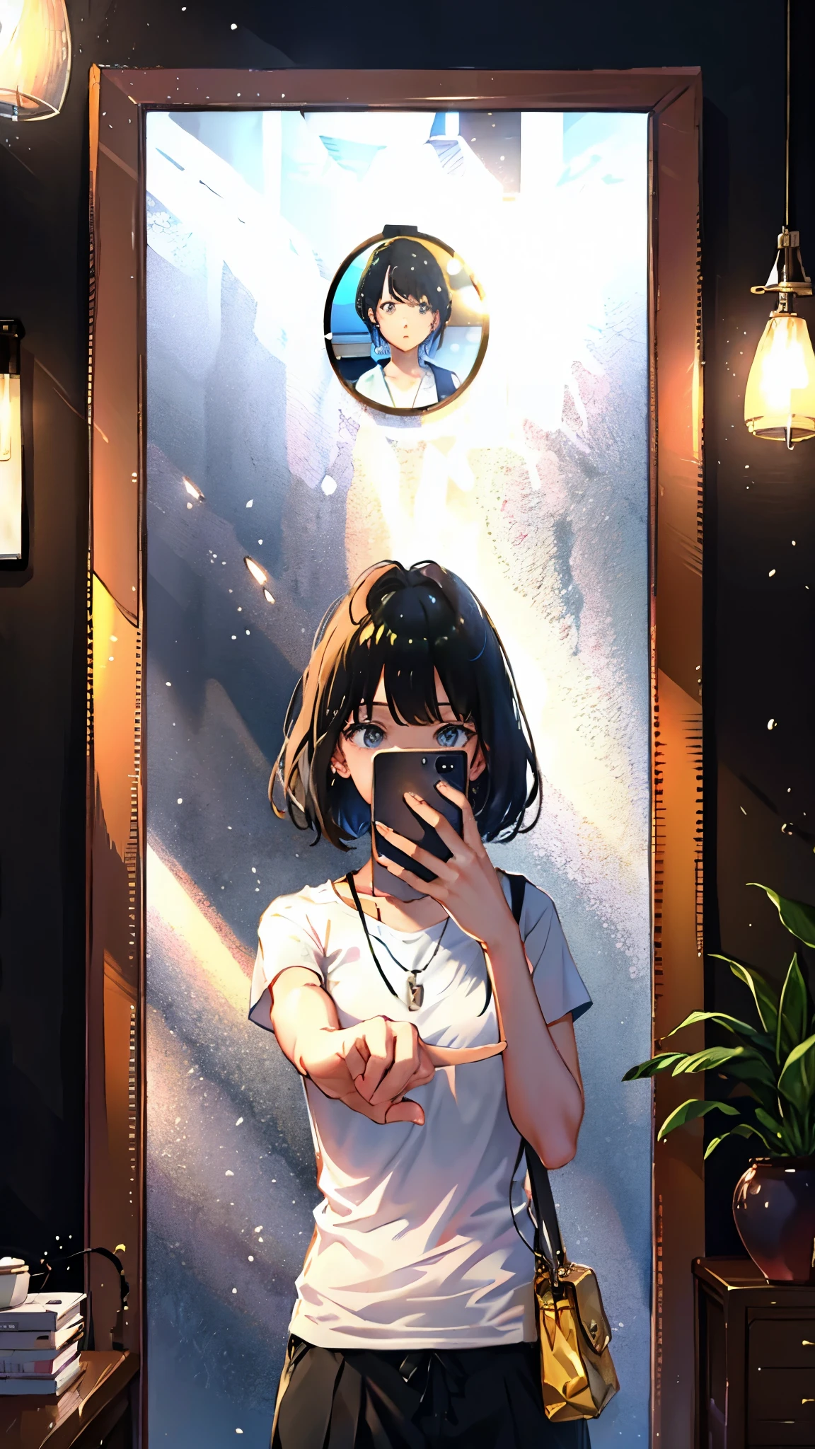 one looking in the mirror
