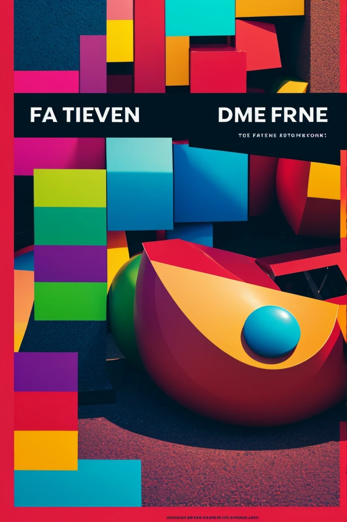 Generate a front page for a album with a lot of color