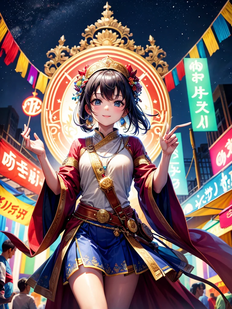 Highest quality,Highest Resolution,fair,Night Festival,
