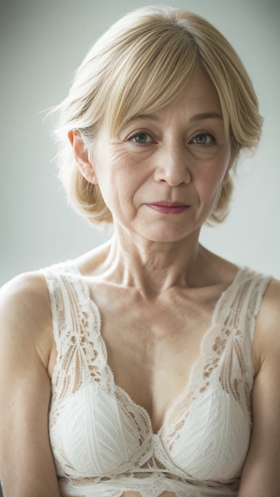 Face close-up, aunt, Get noticed, ((Fractal Art)), (((masterpiece))), 8K, Clear images, (((alone))), (((Older Japanese Mature))), Pure white background, Natural hairstyle, please lower your arms, wear a flashy bra, gravure, Look forward, ((Elderly mature woman with an old face)), Depict lips accurately,Red lips, Flashy makeup, (((alone))), (((Perfect Anatomy))), Elderly, Pure white background, gravure, Natural upright posture, Look forward, ((Obscene)), From the chest up, Highest quality, Very detailed, Realistic, Very detailed細なスキン, (1 Japanese Mature), (positive), 120 years old, Huge breasts, Mature College Professor, Glamour, sexy, Pure white skin, Looking at the audience,