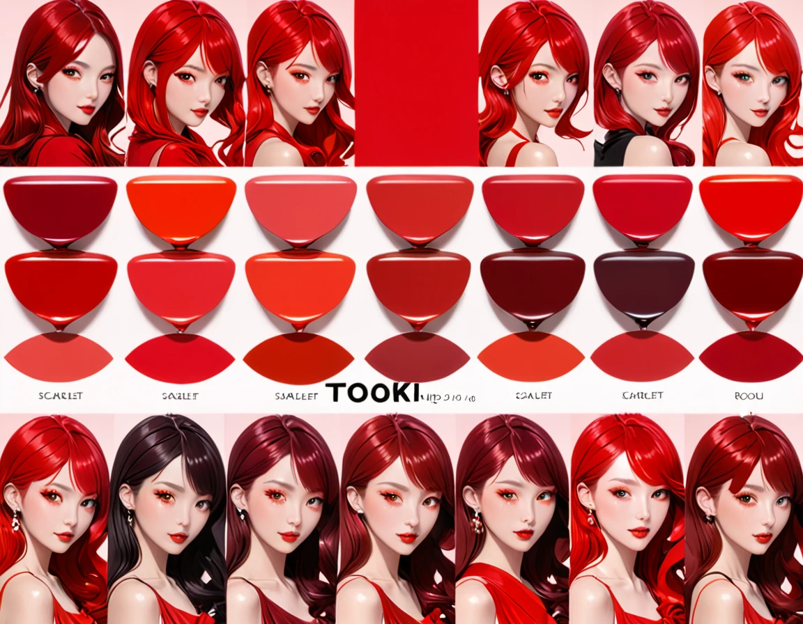 Scarlet、red、red、Thinking Color、vermilion、Toki color、madder red、Rouge、red銅色、被Scarlet