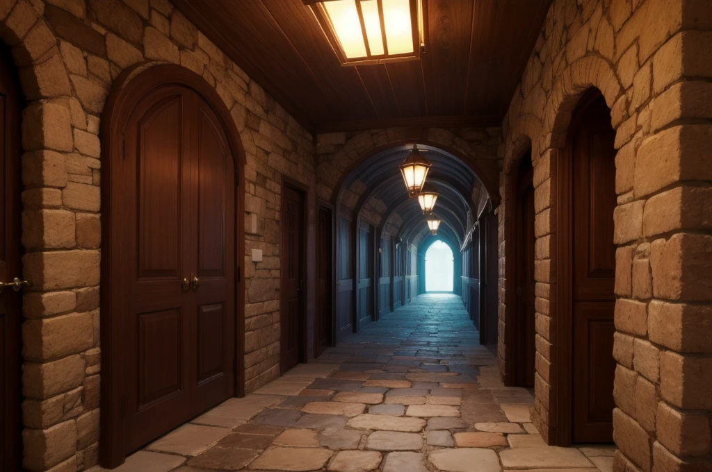 dark corridor, fantasy dungeon, erotic