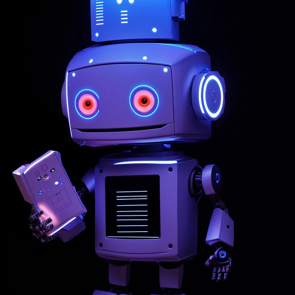 Picture of a cute robot looking to the camera, smiling, saying hi.. there is a robot holding a piece of paper and a cell phone, tintoy characterdesign robot, sleek robot, robot design, concept robot, pathetic robot, cute robot, friendly robot, a robot, artificial intelligence, robot in data center, the mekanik doll, beautiful robot character design, robot in a server room, artificial intelligence!!, cute robot wooden