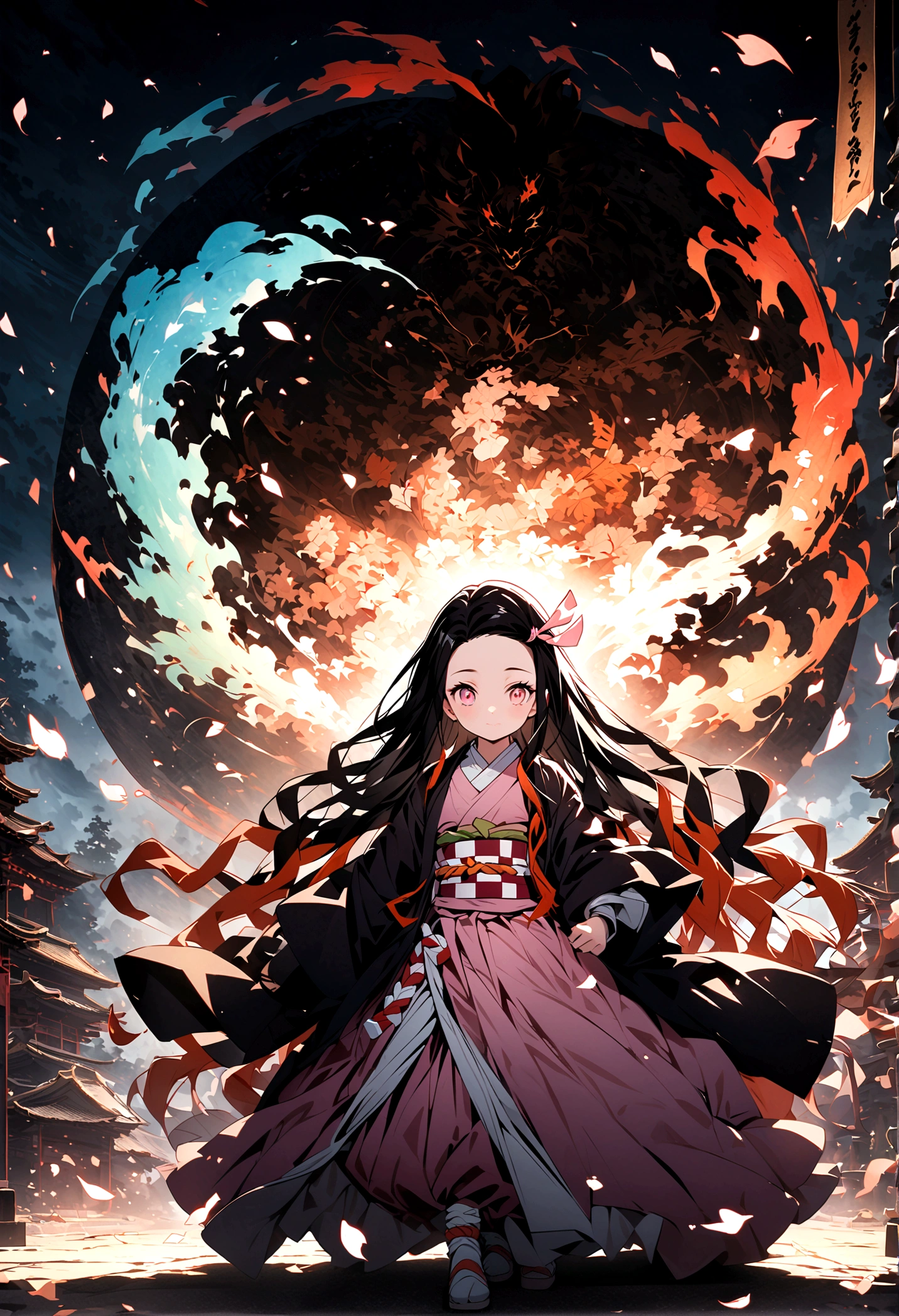 Demon Slayer, Kamado Nezuko, (Extremely detailed CG unity 8k wallpaper), The most beautiful works of art in the world,