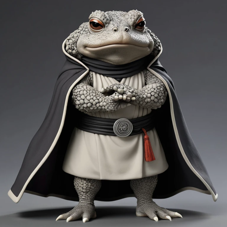 8k, masterpiece, best quality, realistic, higly detailed, anthropomorphic toad-like, male, gray skin, afro silver hair, humanoid toad, anthropomorphic toad-like, anthropomorphic toad-like, anthropomorphic toad-like, fukasaku from naruto, warlock robes, black power hair, afro hair
