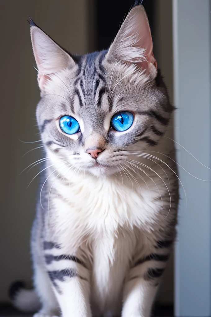 a cat with blue eyes
