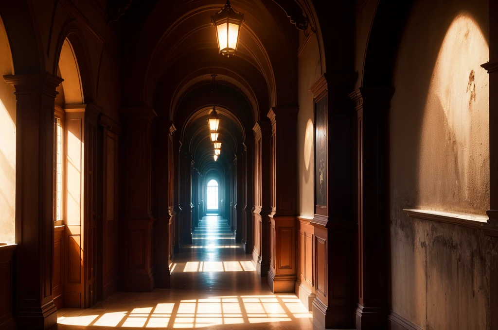 dark corridor, fantasy dungeon, erotic labyrinth, ambient light