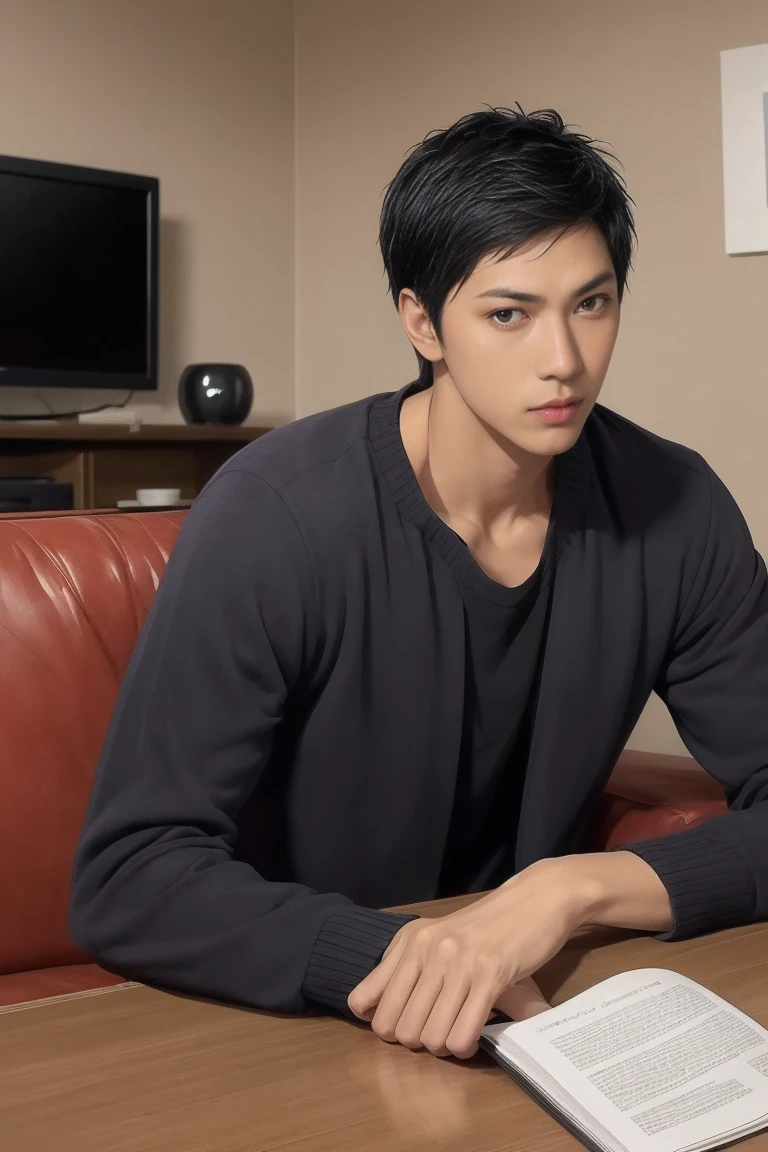 handsome aomine daiki ,living room