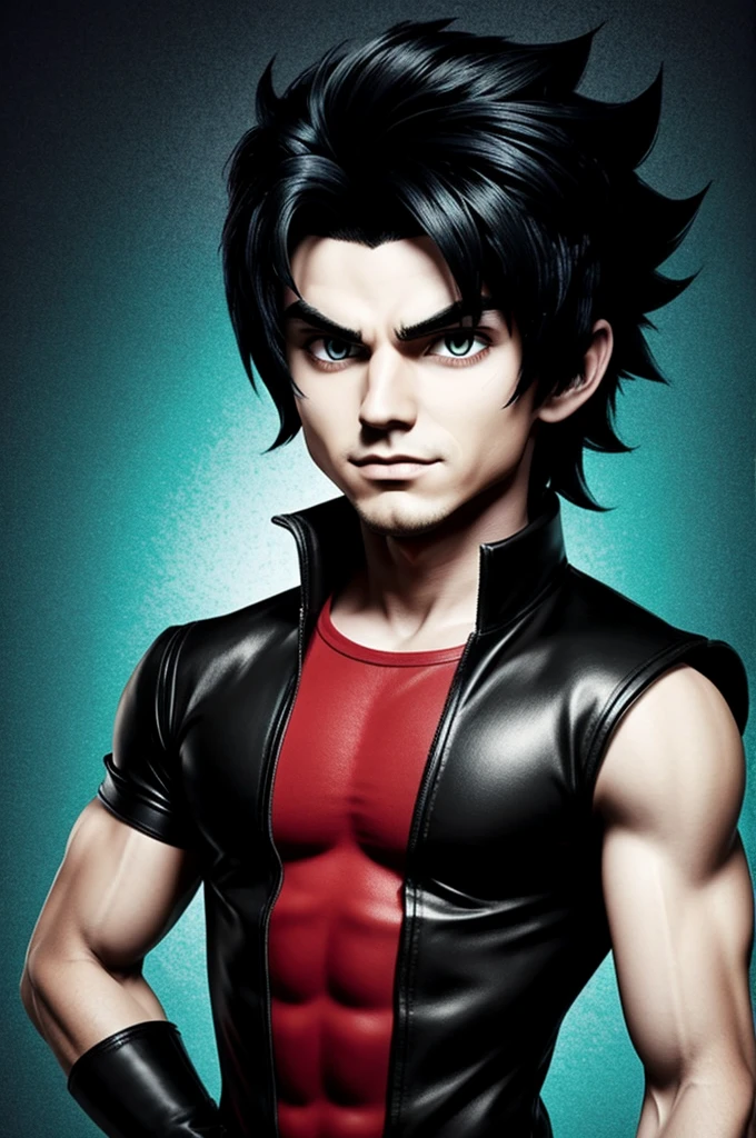 danny phantom with red and black hair