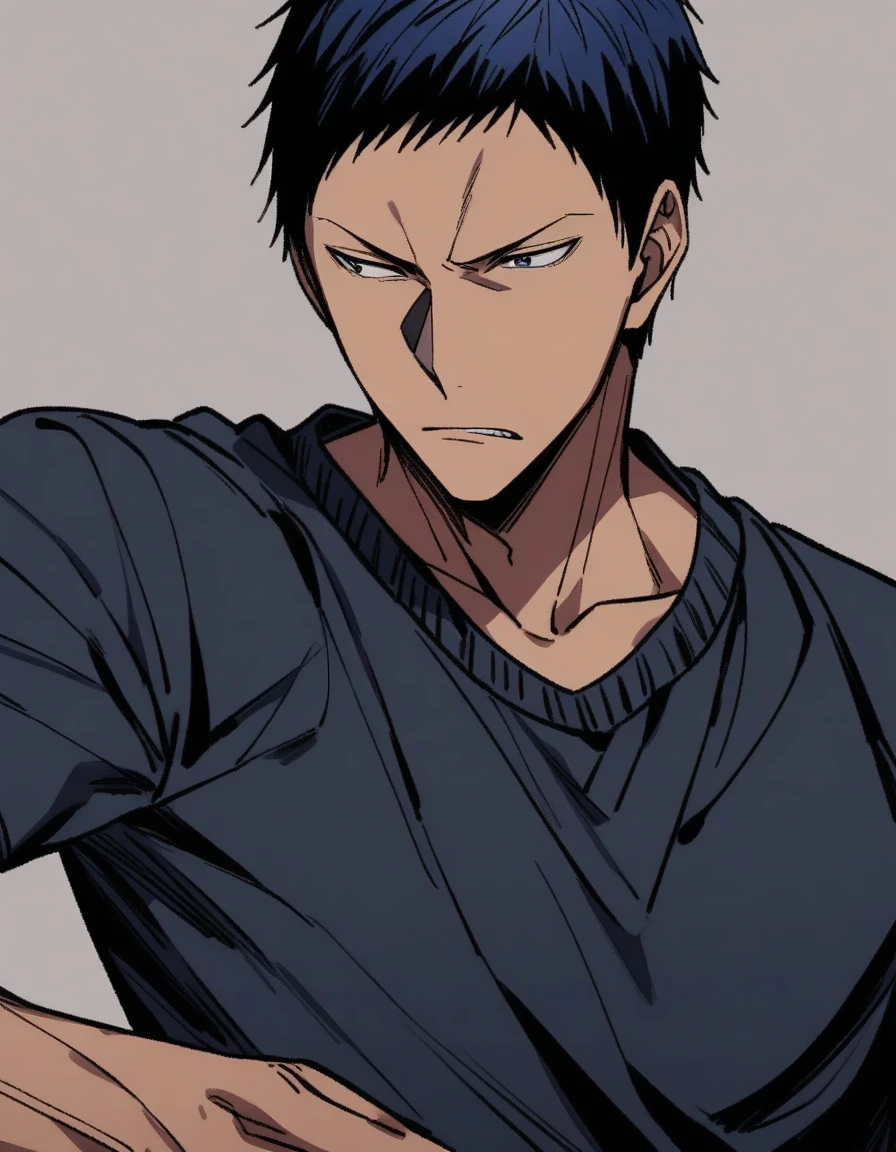 1boy, handsome aomine daiki