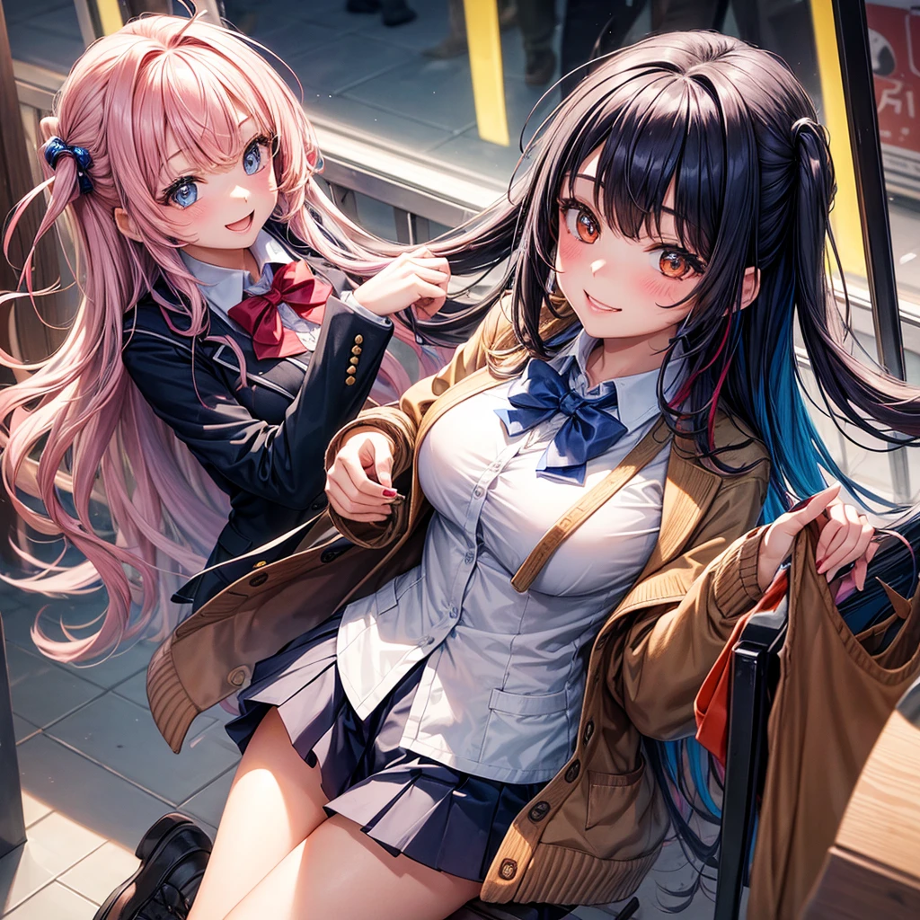 middle School girls,smile,Beautiful girls,The best quality to get you horny,Multi-colored hair,Perfect Girl,Super cute girl,uniform,blazer,School festival,Wearing a cardigan,Long Hair、She has her bangs down,Ultra HD,Young girl,Sex,Naughty Girls,Full body image,Absurd,Beautiful girls,