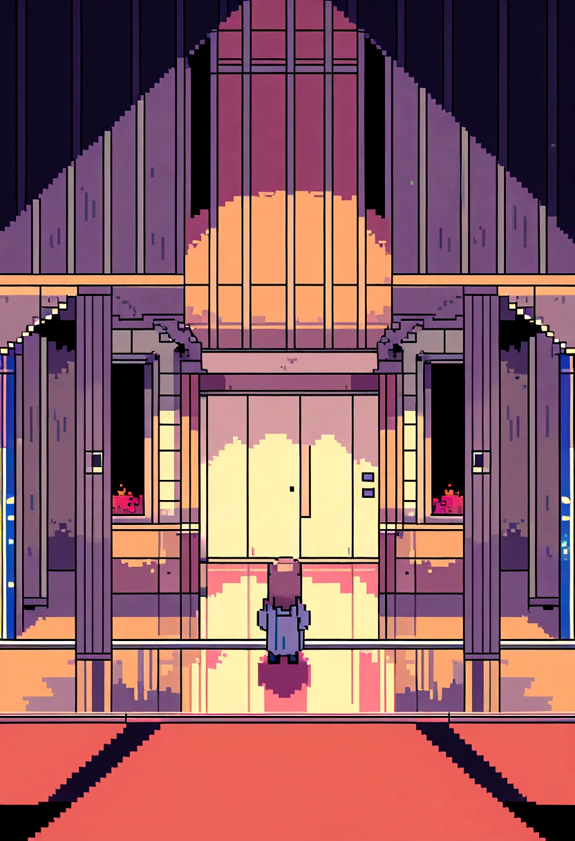 (Best Quality,high resolution), pixel art, vibrant colors, nostalgic atmosphere, Immersive gameplay, 16-bit graphics, pixel perfect controls, humble home, grandmother and granddaughter together