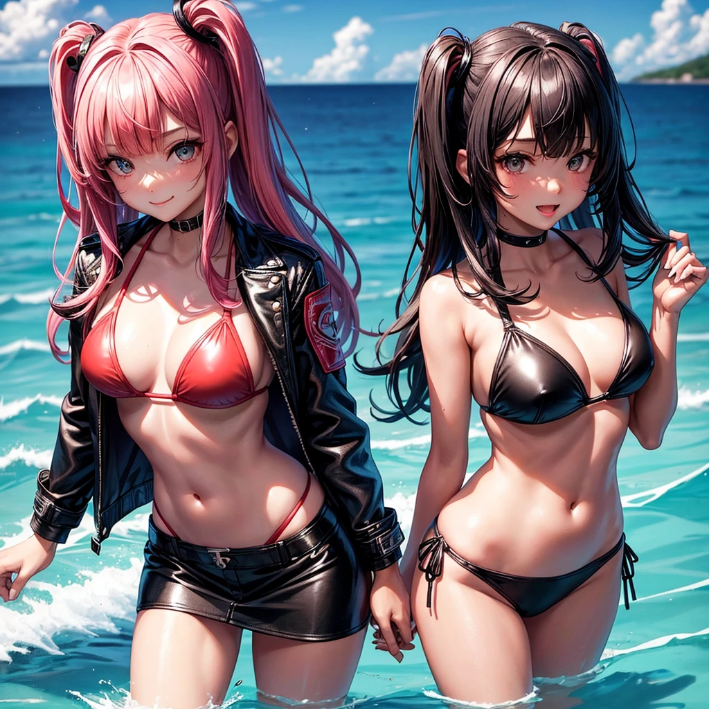 middle School girls,smile,Beautiful girls,Horny girl,Best Quality,Perfect Girl,Super cute girl,Swimwear,bikini,leather jacket,Ocean,fur jacket,Long Hair、She has her bangs down,Multi-colored hair,Ultra HD,Young girl,Sex,Naughty Girls,Blowjob,Full body image,Absurd,Beautiful girls,