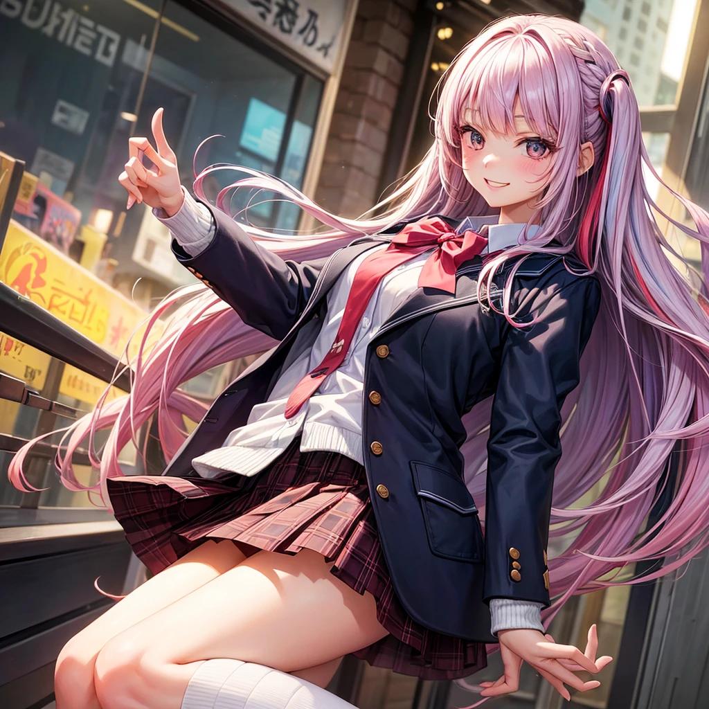 middle School girls,smile,Beautiful girls,The best quality to get you horny,Multi-colored hair,Perfect Girl,Super cute girl,uniform,blazer,School festival,Wearing a cardigan,Long Hair、She has her bangs down,Ultra HD,Young girl,Sex,Naughty Girls,Full body image,Absurd,Beautiful girls,