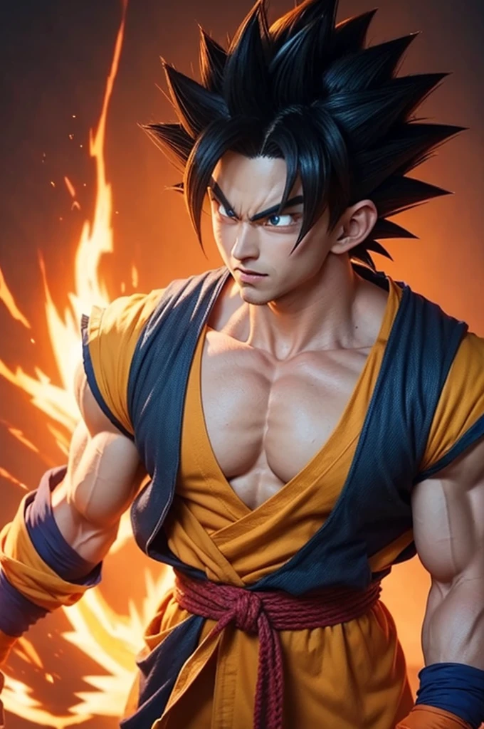 Create dragon ball z goku with horns
