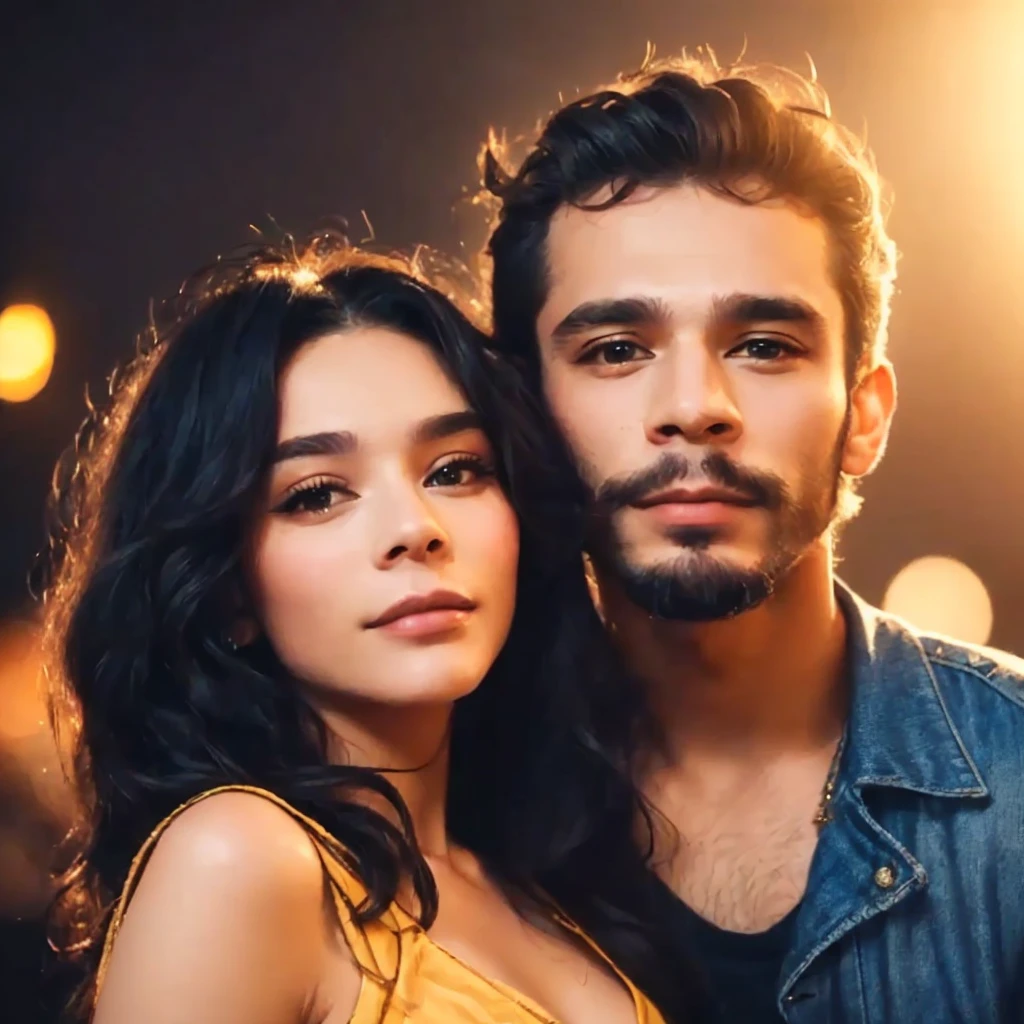 a man and woman posing for a picture in the dark, portrait of two people, couple portrait, couples portrait, high quality portrait, lovely couple, man and woman, couple pose, by Juan O'Gorman, by Niko Henrichon, by Adam Marczyński, photo portrait, by Matija Jama, handsome face and beautiful face
