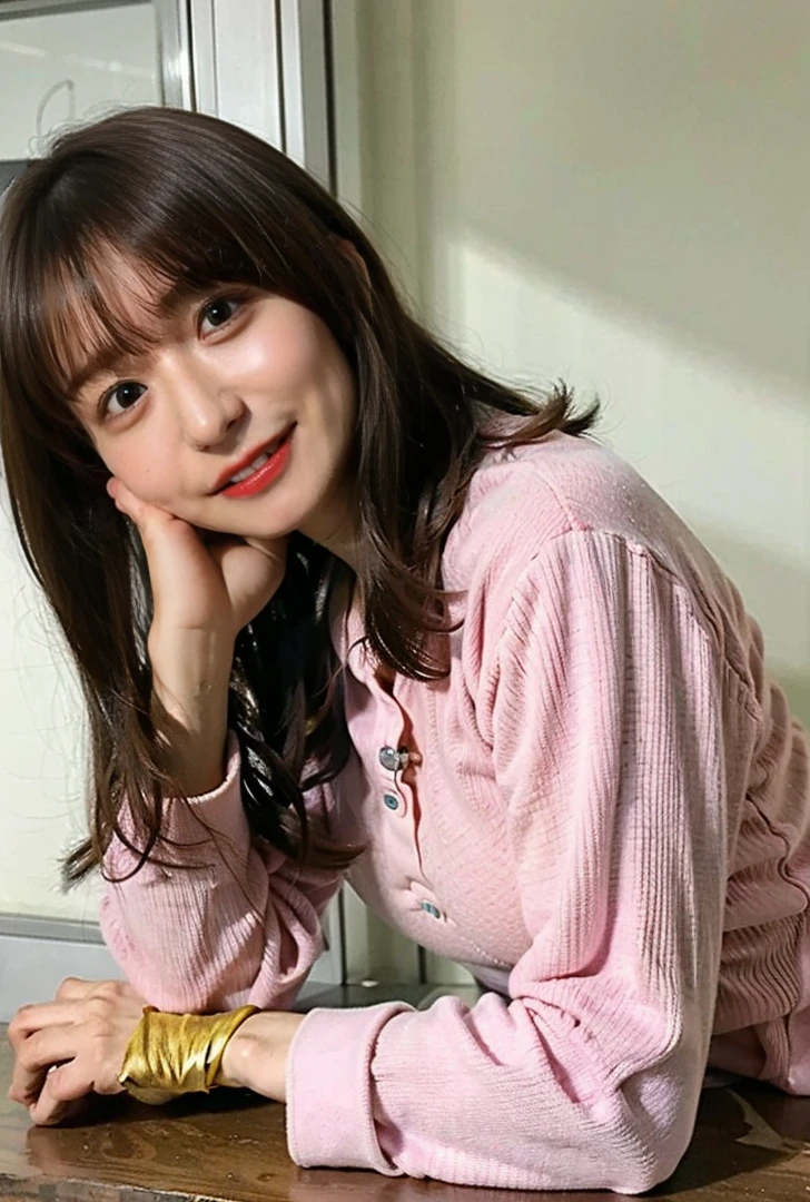 ((Droopy eyes、Are standing、Medium Hair、服の上からでもわかるBig Breasts、Both hands are in front of the navel、A photo showing pants through a short polo shirt、roll up one&#39;s shirt with one&#39;s hands、She is wearing a white polo shirt and luxurious white panties.、:1.4))、In the living room、Cream hair color、Her huge breasts are obvious even through her clothes....、Small earrings、Light brown hair color、:1.4））、Shiny Hair、Light beige hair color、Background Blur、Light brown hair、｛｛Cowgirl Shot｝｝、（（Close-up shot from the waist up、Big Breasts:1.4））、Big Breasts、にっこりsmile、服からでも分かるBig Breasts、Cowboy Shot、素敵なsmile、（（Revealing clothing））、Full body photo、ring、Tuck your hair behind one ear、Silver Necklace、smile、Caustics、Highly detailed photos、Big Breasts、Super no makeup、(8K、RAW Photos、Highest quality、masterpiece:1.2)、(Realistic、Realistic)、1 Girl、((Big Breastsショートヘア、Looking into the camera:1.4))、Hair blowing in the wind
