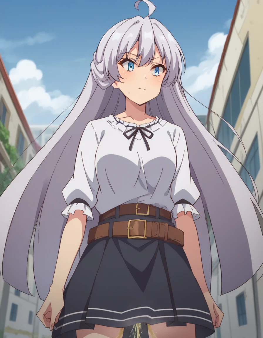 score_9, score_8_superior, score_7_superior, sauce_anime,
kurehaclyret, Kureha Claylet, Long Hair, bangs, blue eyes, very Long Hair, Ahoge, Gray Hair,Peeing、(((nsfw、hentai)))
skirt, belt,
Outdoor, Cityscape, I had already finished,
View your viewers, Dutch Angle, Cowboy Shot,