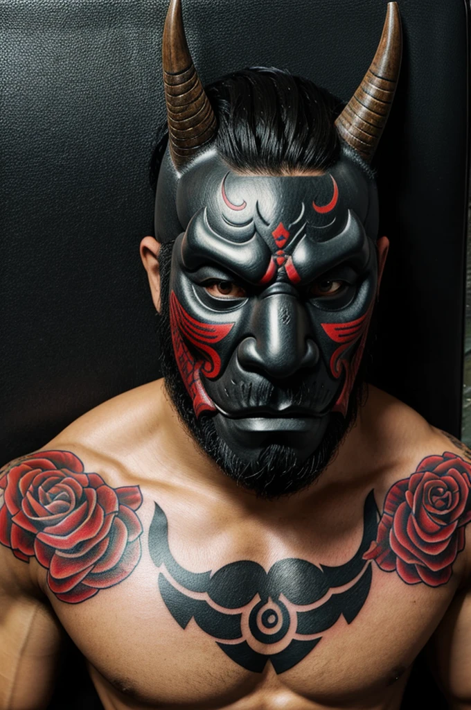 Oni mask tattoo