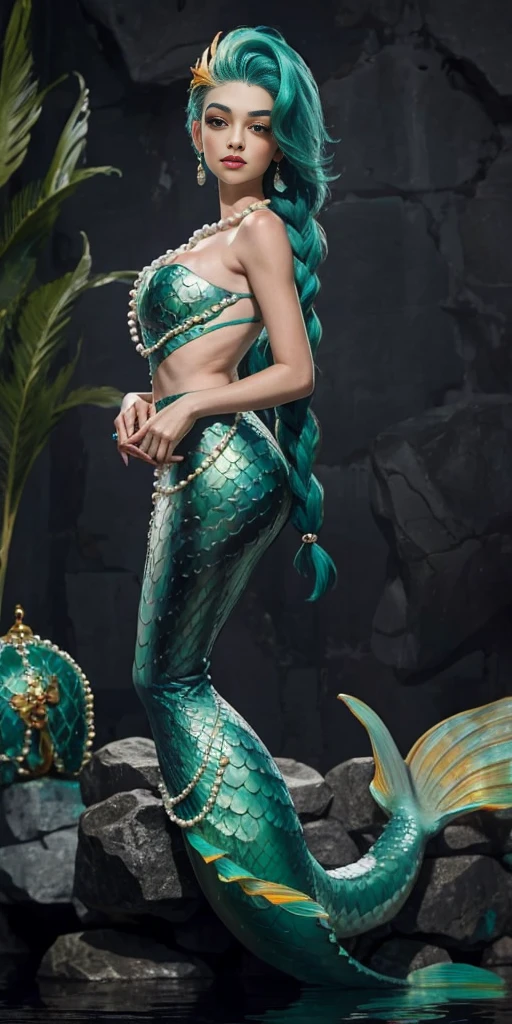 Mermaid with pearls 
