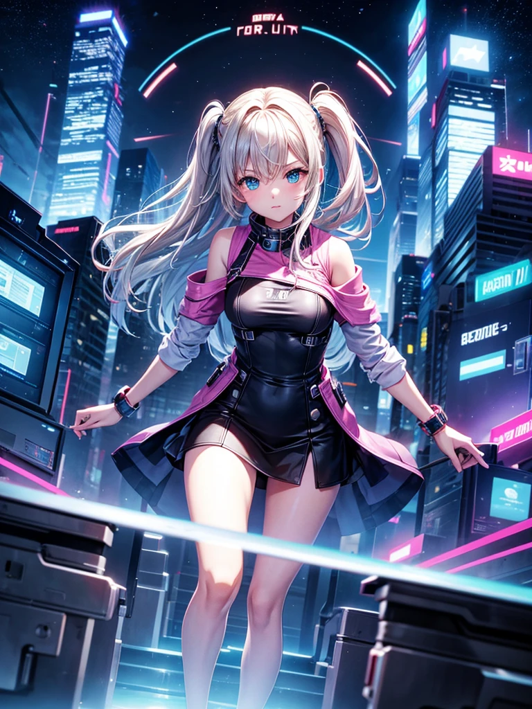 Highest quality,Highest Resolution,Girl from the future,Get on the machine,Night City,