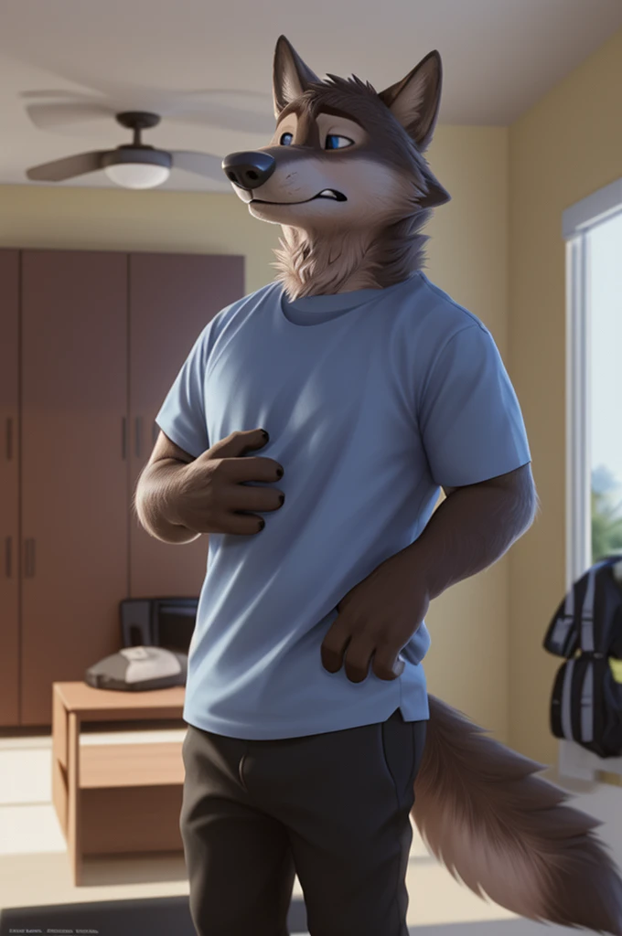Larry (Zveropolis), wolf, Gray Fur, (brown body:1.3), Blue eyes, Zveropolis, dressed, t-shirt, pants,women's sandals,canine, wolf, detailed fur, male, antro, paw pads, finger claws, waving, waving at viewer, 5 fingers, paws, 4 toes,women's sandals, is sitting, seduces with sandals,
BREAK from nextel, for dating, by xenoforge, (difficult, high detail, film photography, soft focus, RAW explicit cinema,home apartment,women's sandals
фотореализм, realistic, photorealistic, digital style, Subsurface scattering,
masterpiece, Best quality, ultra realistic, 8 k)