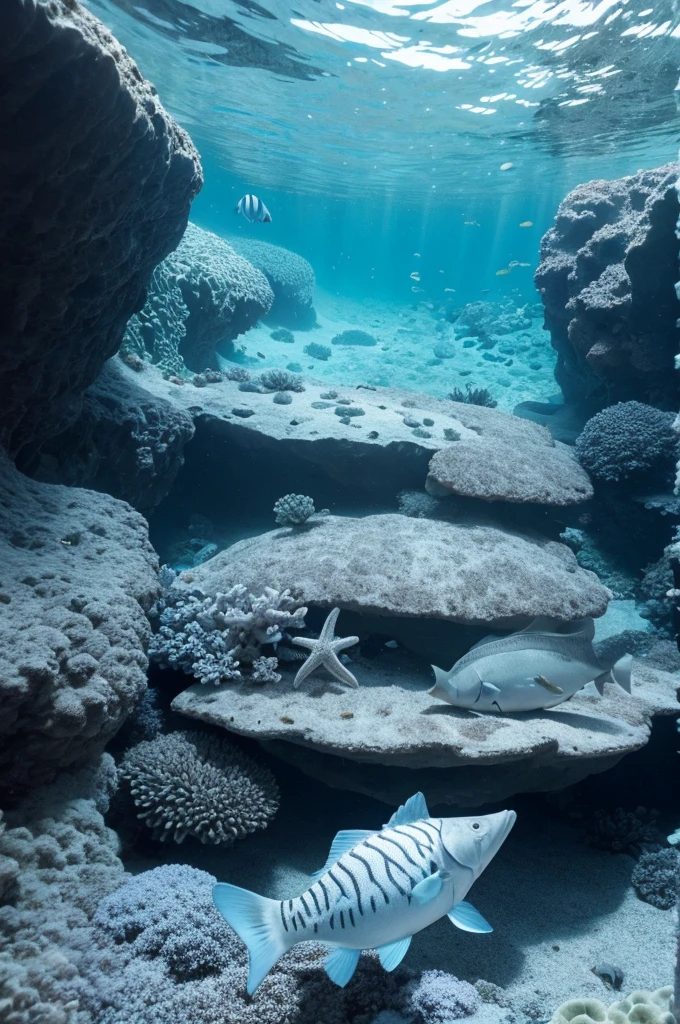 Title: Friends of the Sea Description: Climb aboard a colorful submarine and discover the underwater world full of colorful fish, starfish and mysterious creatures. black andwhite