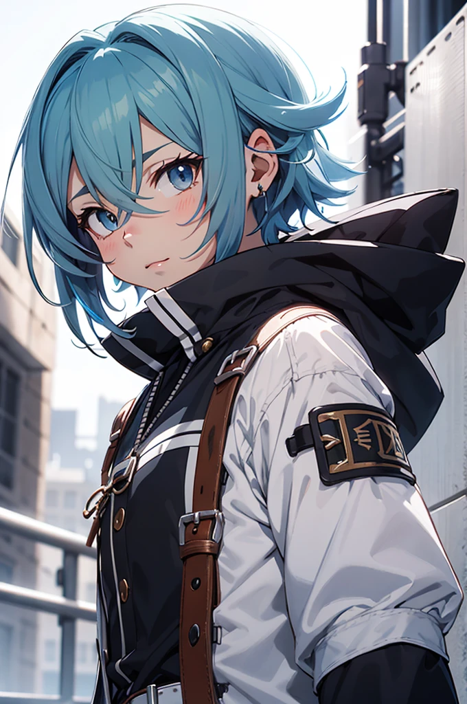 Mushoku Tensei　Roxy　Blue Hair　Wizard　Anime Style　
