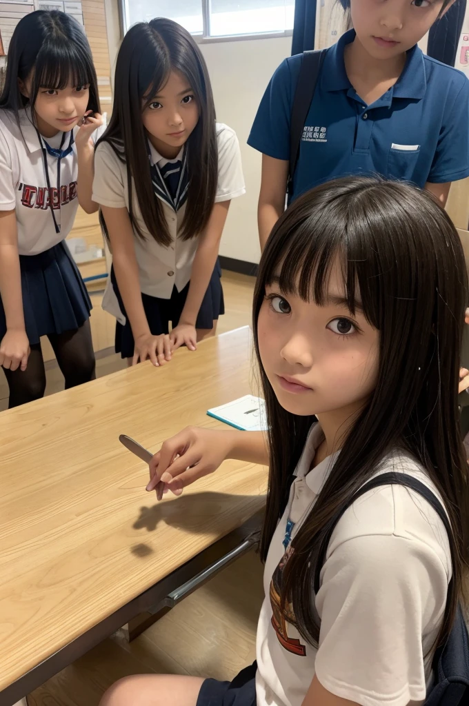 realistic pictures、Highest品質、ultra high resolution、Professional specifications、((とてもロリなprimary school studentが手紙を差し出す))、(((Hold the letter with both hands)))、school classroom、sailor suit、、lolicon、Highest、10 years old、love confsquare letters、embarrassing、blush、
