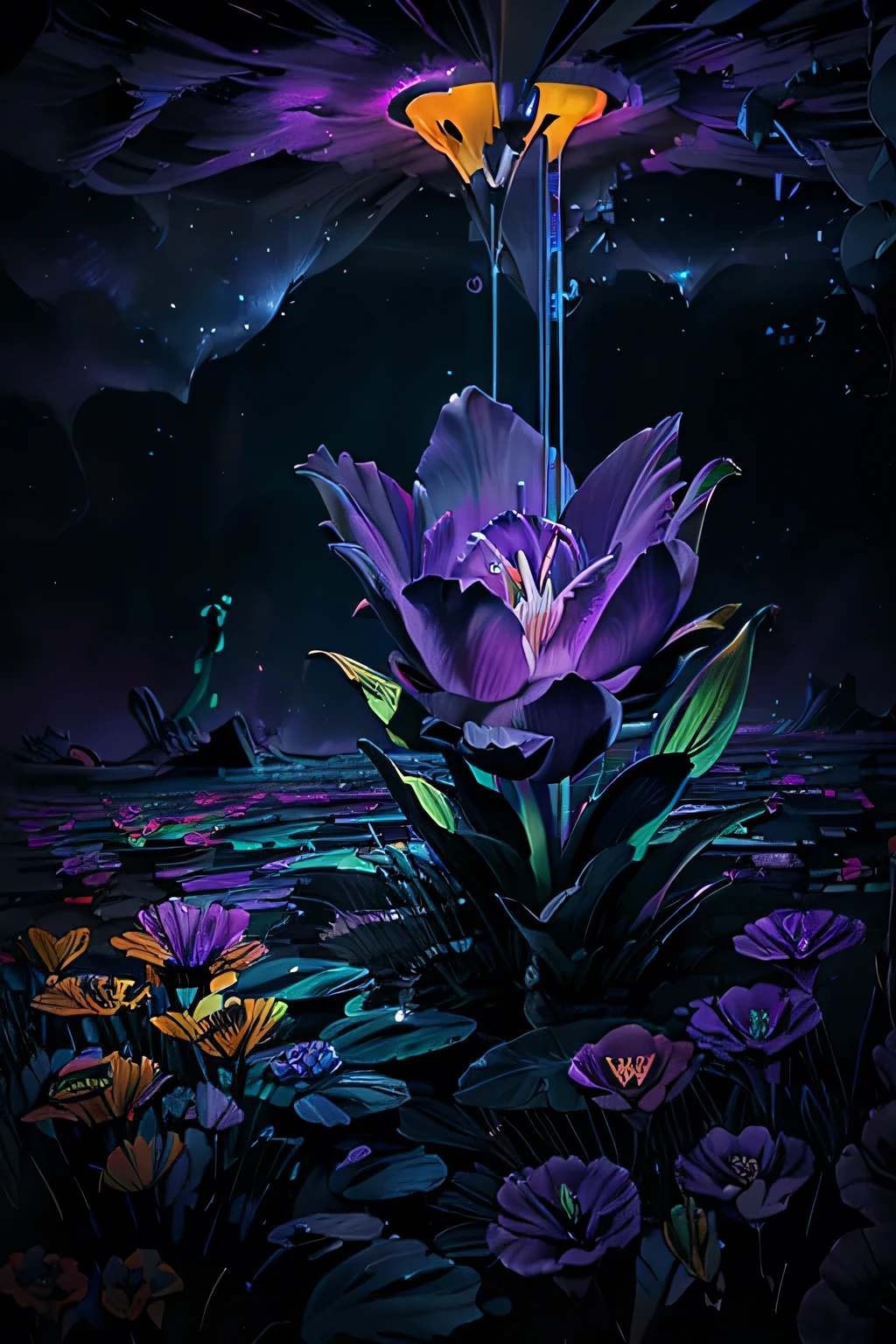 Designer are bioluminescent neon Black ,fiery bioluminescent Red and 14 kt solid Gold 64 -bit SUPER A.M.O.L.ED beautiful with purple and Fiery Red roses, orange lilies, , purple and white diamonds with violets, and Blue yellow tulips
blue neon purple Fiery Red roses, Blue yellow tulips yellow flowers with delicate green leaves and vinesMagical maelstrom of love.