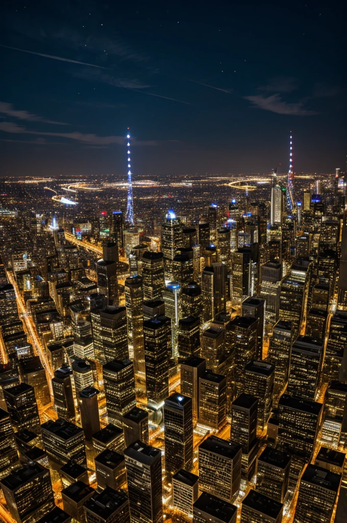City made of spikes and wires