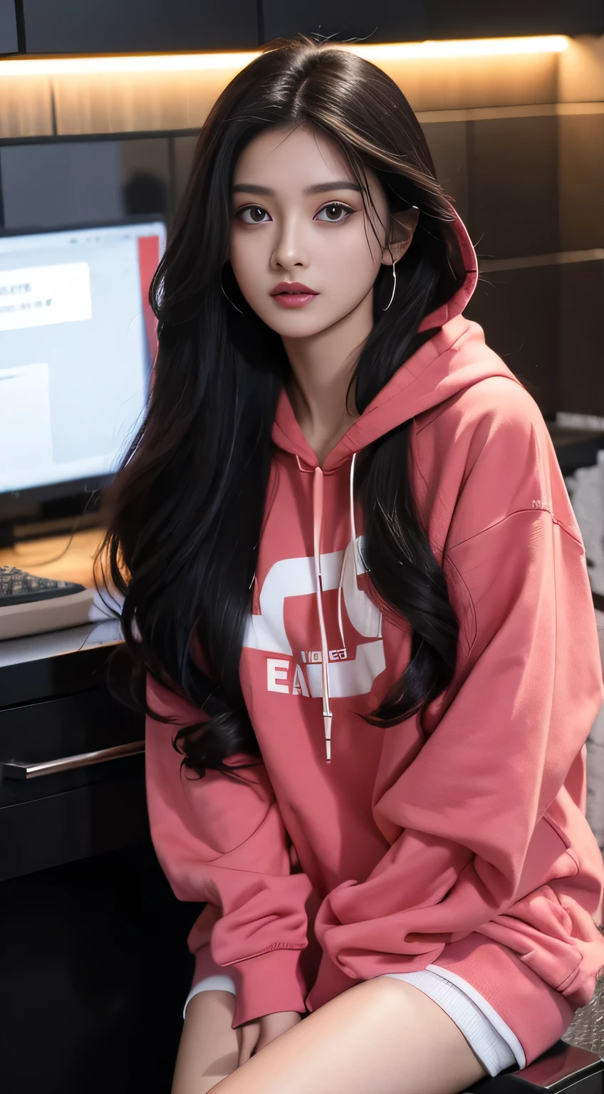 A man wearing a hoodie、Araf (Arav) A woman with long black hair poses for a photo, Ulzan, Larissa Manobar, Sakimichan, Watch Live 666, tzuyu from times, Black Pink&#39;Larissa Manoban, Inspired by Ma Yuanyu, Use your index finger, Lee Ji-eun plays the super villain