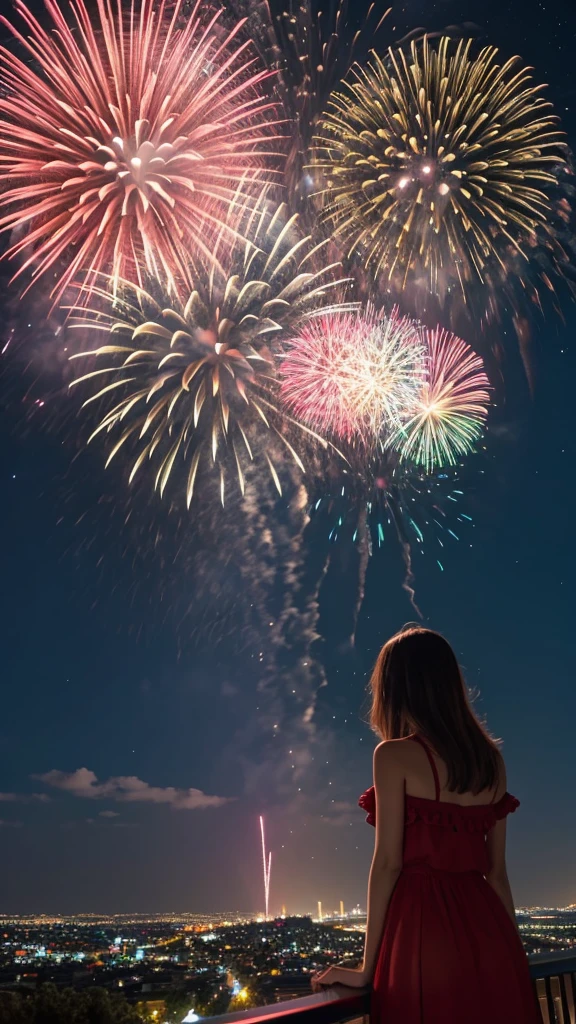 Fireworks from a spectacular view