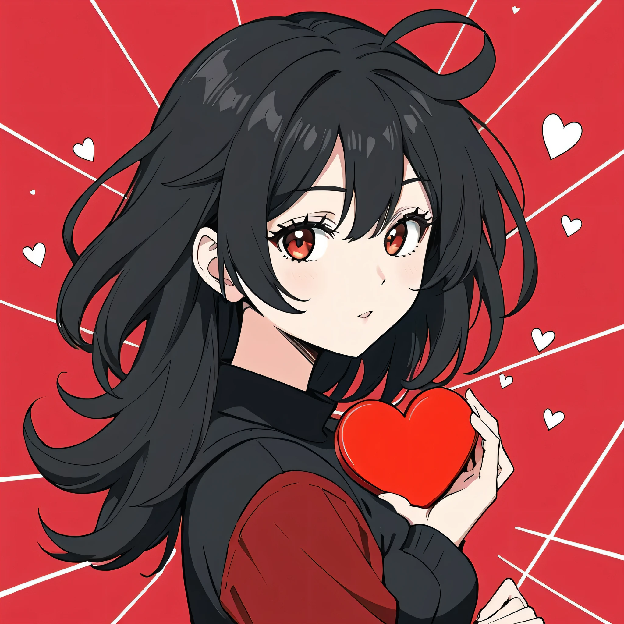 Black Star Red and White style, Simple Line Initialism,Abstract art,Urban Background, colorful hearts ,(((The most beautiful girl of all time))),