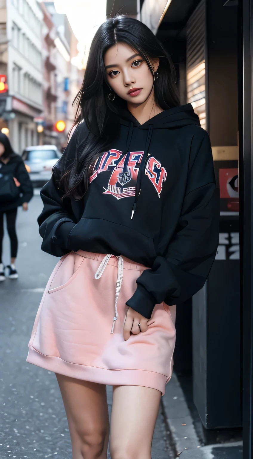 A man wearing a hoodie、Araf (Arav) A woman with long black hair poses for a photo, Ulzan, Larissa Manobar, Sakimichan, Watch Live 666, tzuyu from times, Black Pink&#39;Larissa Manoban, Inspired by Ma Yuanyu, Use your index finger, Lee Ji-eun plays the super villain