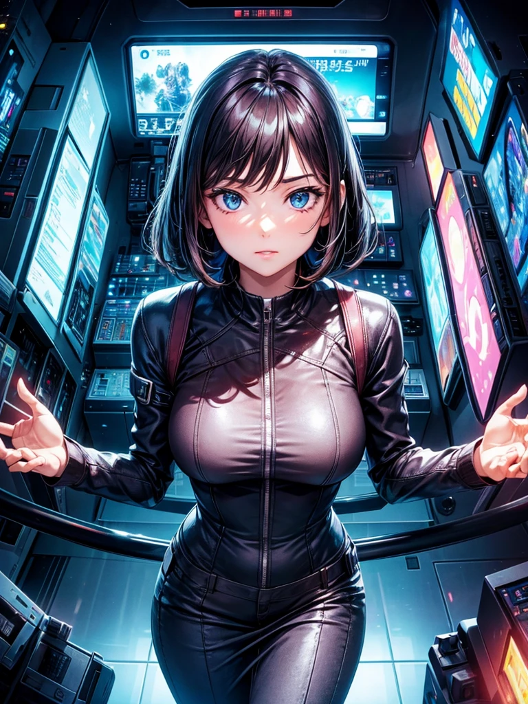Highest quality,Highest Resolution,Girl from the future,SFTraveling on a movie-like machine,Night City,
