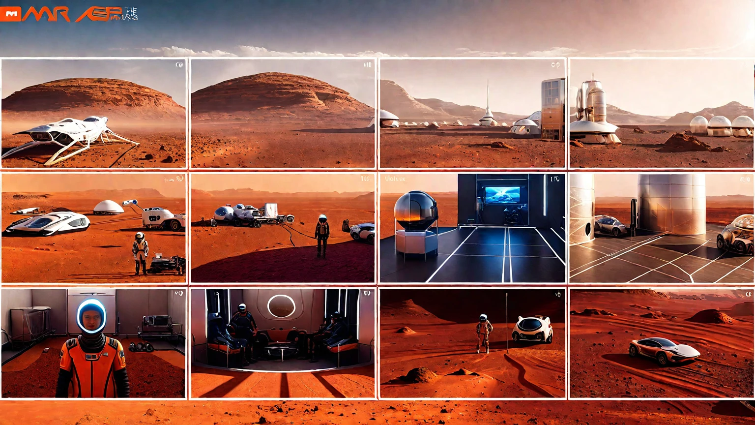 Rendering of humans living on Mars in future vehicles，3d，Realistic Rendering