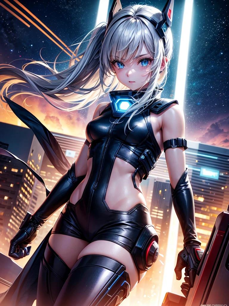 Highest quality,Highest Resolution,Girl from the future,Android,Night City,Get on board,Move fast,