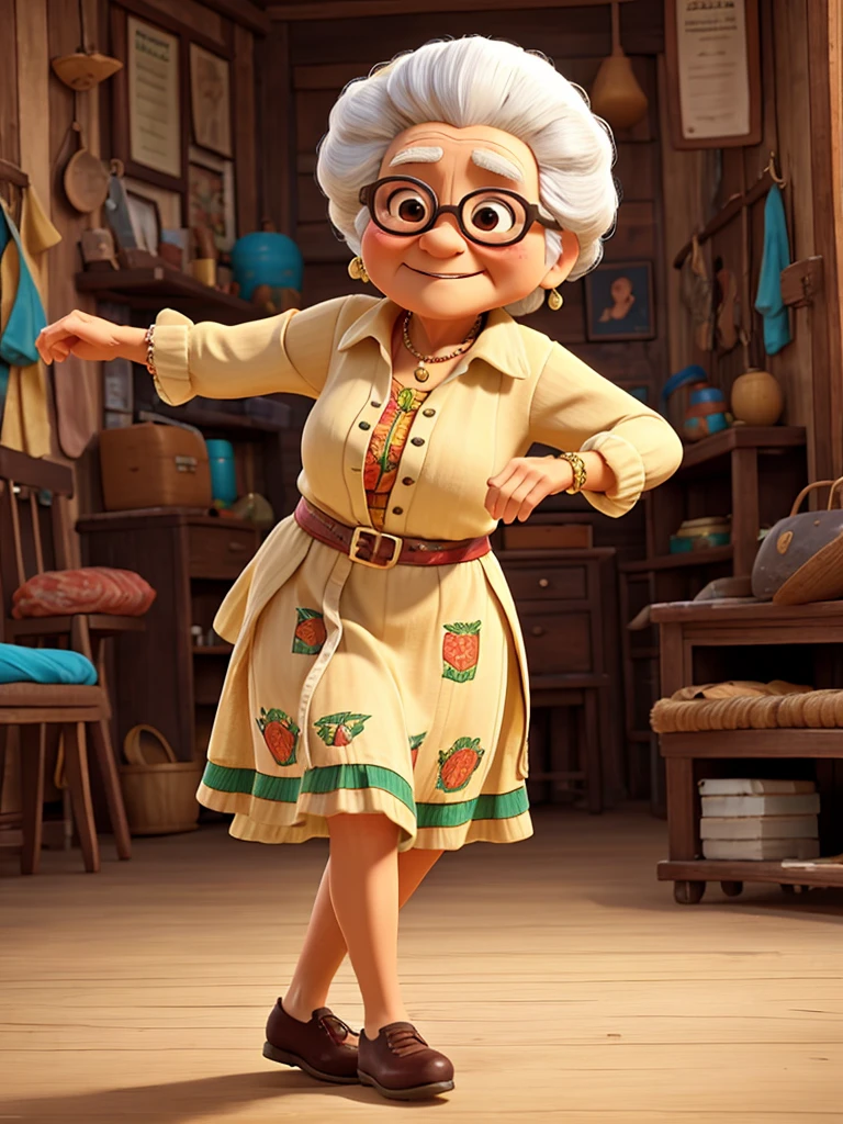 Old woman dancing reggae