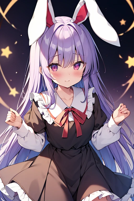 reisen₋udongein₋inaba Light blue-purple long hair White rabbit ears Red eyes Gothic ****ta Top quality masterpiece