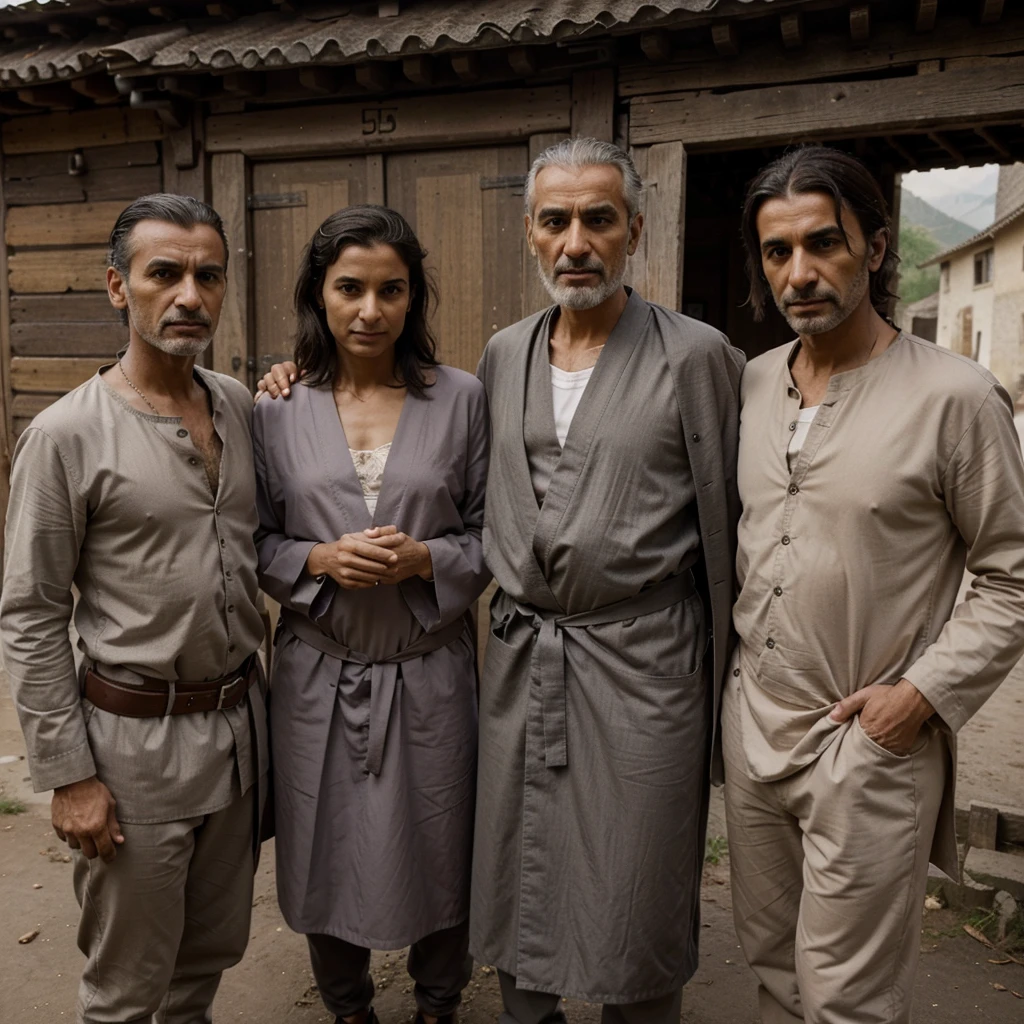 Malik, homme sage du village, pétri dans la tradition,âgé de 54ans avec ses trois femmes