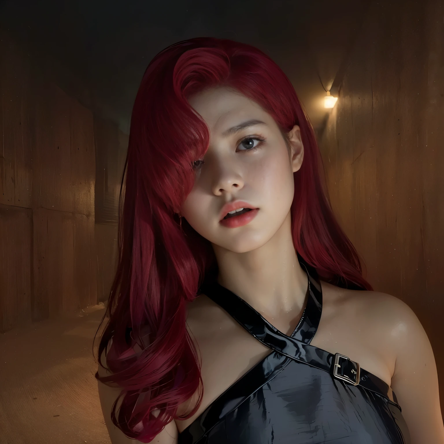 ((sense of tragedy、Fear、sad;I feel like crying))、(8K, Highest quality, masterpiece:1.2), (Realistic, photo-Realistic:1.37),(((Sweaty skin、Red cheeks)))、 Very detailed,Highest quality, Ultra-high resolution, Professional Lighting, Photon Mapping, Radio City, Physically Based Rendering, Cinema Lighting, midnight road,Written boundary depth, Sharp focus,Tsujimitsu, Good composition,(Bokeh:1.2) 1 Girl,alone,(whole body), (Mouth closed),Beautiful and beautiful eyes, Pause, Tight waist,Japanese schoolgirl, Black Hair,Messy Hair,Long hair blowing in the wind,(Urzan-6500:1.2) Mix 4, Hello