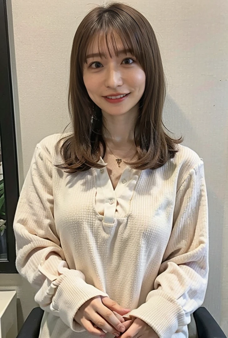((Are standing、Medium Short Hair、服の上からでもわかるBig Breasts、Both hands are in front of the navel、A photo showing pants through a short polo shirt、roll up one's shirt with one's hands、She is wearing a white polo shirt and luxurious white panties.、:1.4))、In the living room、Cream hair color、Her huge breasts are obvious even through her clothes....、Small earrings、Light brown hair color、:1.4))、Shiny Hair、Light beige hair color、Background Blur、Light brown hair、{{Cowgirl Shot}}、((Close-up shot from the waist up、Big Breasts:1.4))、Big Breasts、にっこりsmile、服からでも分かるBig Breasts、Cowboy Shot、素敵なsmile、((Revealing clothing))、Full body photo、ring、Tuck your hair behind one ear、Silver Necklace、smile、Caustics、Highly detailed photos、Big Breasts、Super no makeup、(8K、RAW Photos、Highest quality、masterpiece:1.2)、(Realistic、Realistic)、1 Girl、((Big Breastsショートヘア、Looking into the camera:1.4))、Hair blowing in the wind