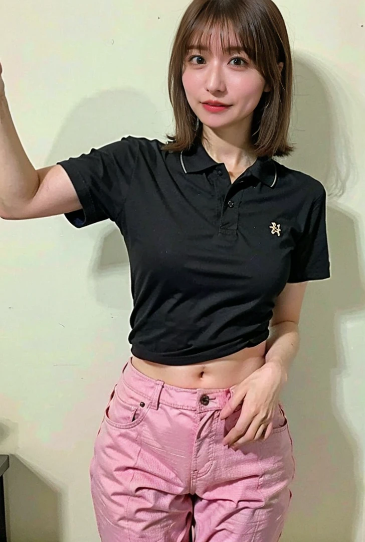 ((Are standing、Medium Short Hair、服の上からでもわかるBig Breasts、Both hands are in front of the navel、A photo showing pants through a short polo shirt、roll up one's shirt with one's hands、She is wearing a white polo shirt and luxurious white panties.、:1.4))、In the living room、Cream hair color、Her huge breasts are obvious even through her clothes....、Small earrings、Light brown hair color、:1.4))、Shiny Hair、Light beige hair color、Background Blur、Light brown hair、{{Cowgirl Shot}}、((Close-up shot from the waist up、Big Breasts:1.4))、Big Breasts、にっこりsmile、服からでも分かるBig Breasts、Cowboy Shot、素敵なsmile、((Revealing clothing))、Full body photo、ring、Tuck your hair behind one ear、Silver Necklace、smile、Caustics、Highly detailed photos、Big Breasts、Super no makeup、(8K、RAW Photos、Highest quality、masterpiece:1.2)、(Realistic、Realistic)、1 Girl、((Big Breastsショートヘア、Looking into the camera:1.4))、Hair blowing in the wind