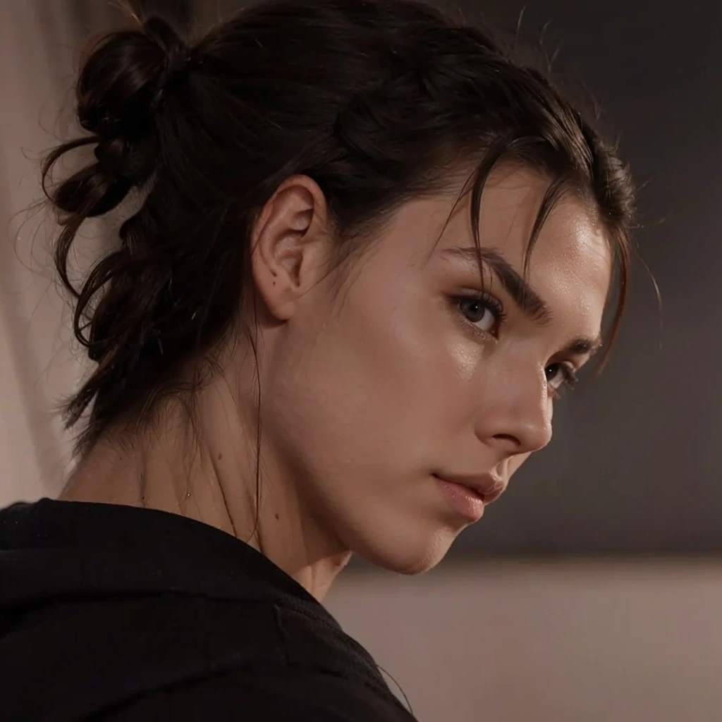 boy, tied hair, man bun